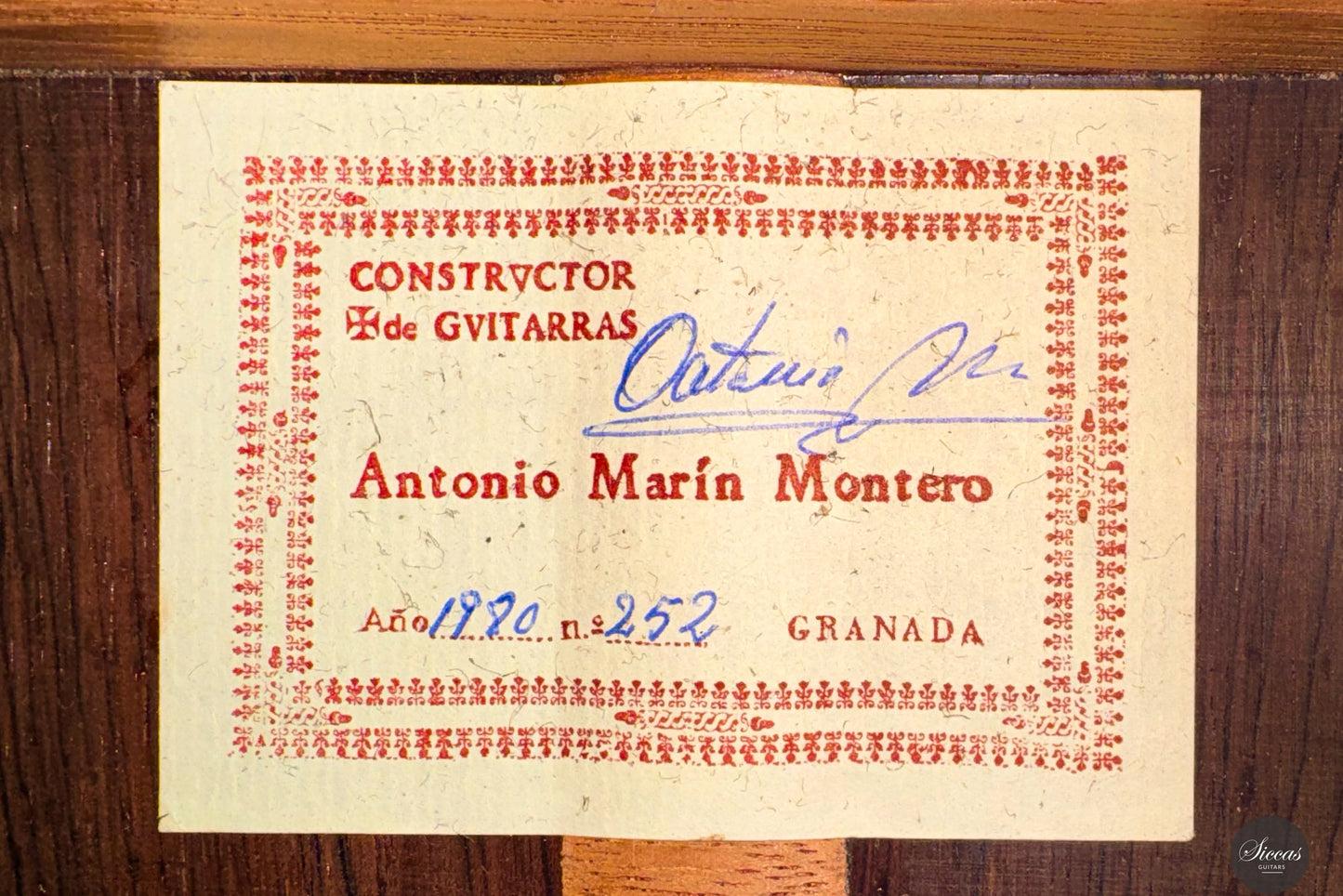Antonio Marin Montero - 1980 No. 252