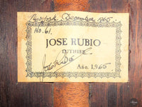 José Rubio - 1965 No. 61