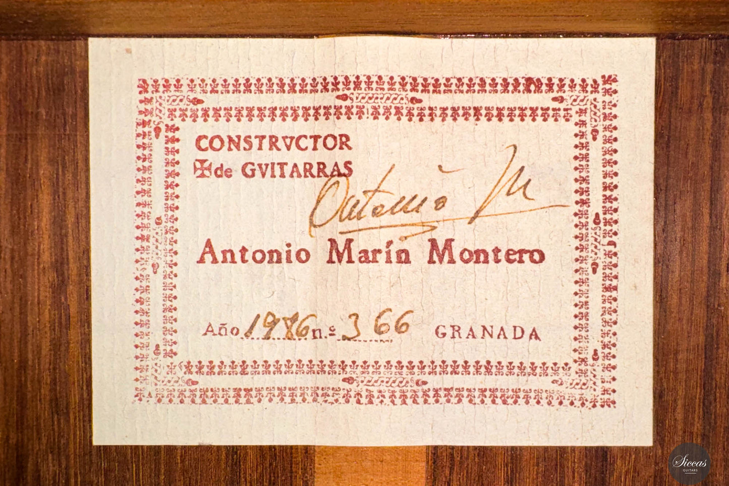Antonio Marin Montero - 1986 - No. 366