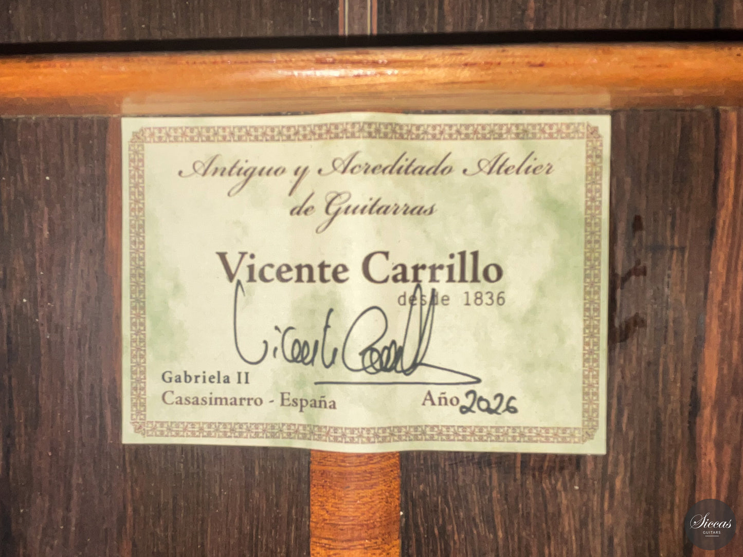 Vicente Carrillo - 2026 Gabriela II - Cedar 63 cm