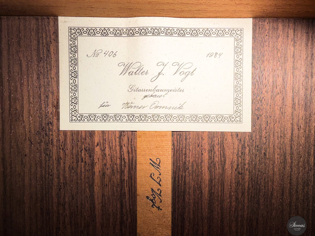 Walter Vogt - 1984 No. 406 - Certificate